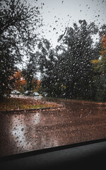 rain on the road