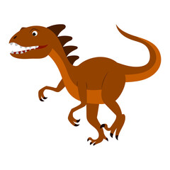 cute cartoon dinosaur . vector isolated on a white background.