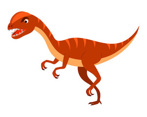 cute cartoon dinosaur . vector isolated on a white background