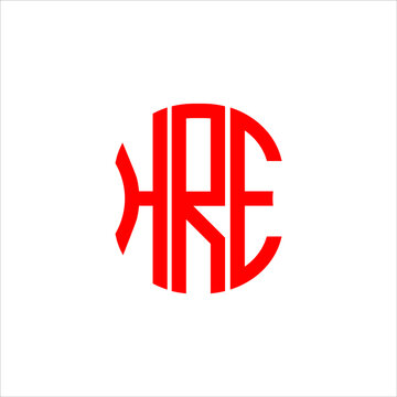 HRE letter logo creative design. HRE unique design
