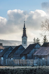 Fototapeta na wymiar Village and countryside near Viscri, UNESCO World Heritage Site, Transylvania, Romania