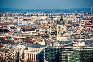 View from Gellert Hill, Budapest, Hungary, Europe