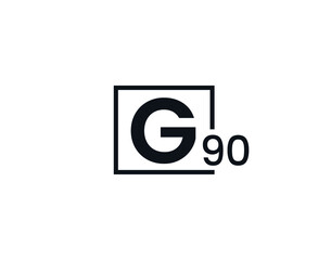 G90, 90G Initial letter logo