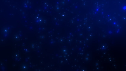 深海のような青い背景ときめ細かいパーティクル　粒々　泡