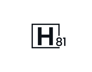 H81, 81H Initial letter logo