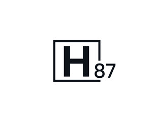 H87, 87H Initial letter logo
