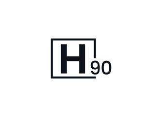 H90, 90H Initial letter logo