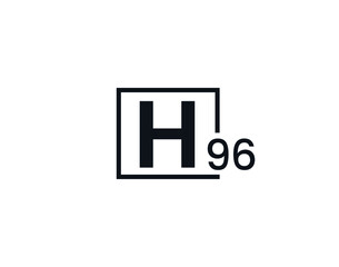 Obraz premium H96, 96H Initial letter logo