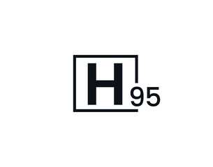 H95, 95H Initial letter logo