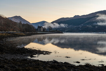 Dunderave Castle on Loch Fyne, Argyll and Bute, Highlands of Scotland, United Kingdom, Europe
