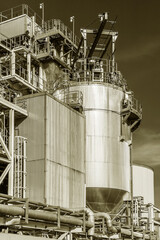 pipeline and cylinder in oil refinery plant