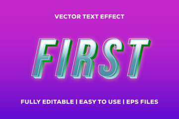 first vector text effect fully editable