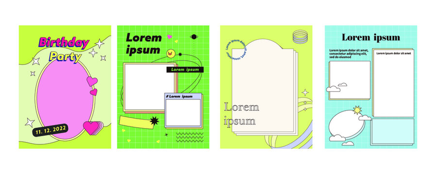 holiday & birthday party ux ui banner background template
