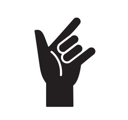 I Love You language hand sign icon