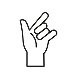 I Love You language hand sign icon