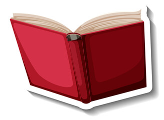 Opened book isolated on white background