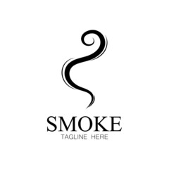 Fototapeta premium Smoke steam icon logo illustration isolated on white background Aroma vaporize icons. Smells vector line icon hot aroma stink or cooking steam symbols smelling or vapor
