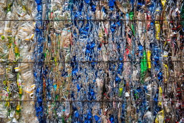 Single Use Plastic at a recycling centre, showing plastic waste and the environmental damage that...