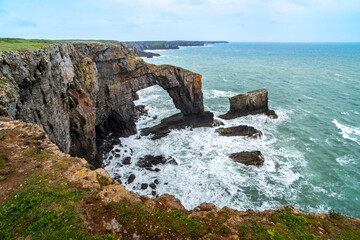 Green Bridge of Wales, Pembrokeshire Coast National Park, Wales, United Kingdom