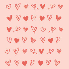 heart, heart pattern, love heart, pattern, background, drawing, sketch, vector, valentines day, valentine, love, romance, graphic, art, illustration