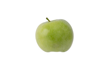ripe green apple, on white background