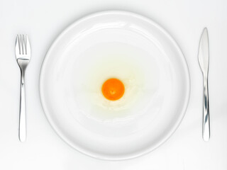 raw egg plate
