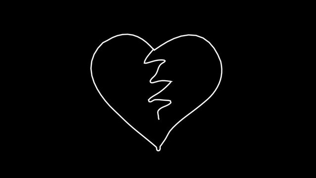 Valentines Day Doodle Alpha Background | 1920x1080