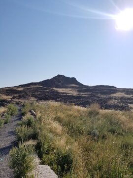 Colorado Mountain and Plateau Hiking Trail with Beautiful Grass and Forest