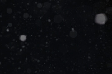 Snow on a black background. Snowflakes for overlay. Snow background.
