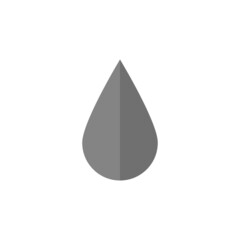 Drop grey flat vector icon