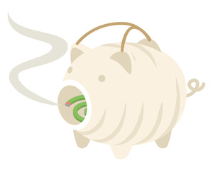 蚊取り線香のベクターイラスト