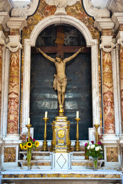 Photo of Dubrovnik Cathedral interior, aka Cathedral of the Assumption of the Virgin Mary in Dubrovnik Old Town, Croatia