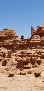 Strange Sandstone and Mud Rock Formations of Goblin Valley Utah