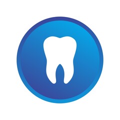 Tooth and circle on white