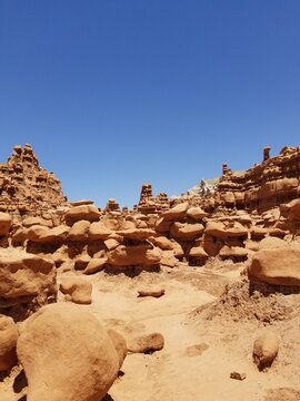 Strange Sandstone and Mud Rock Formations of Goblin Valley Utah
