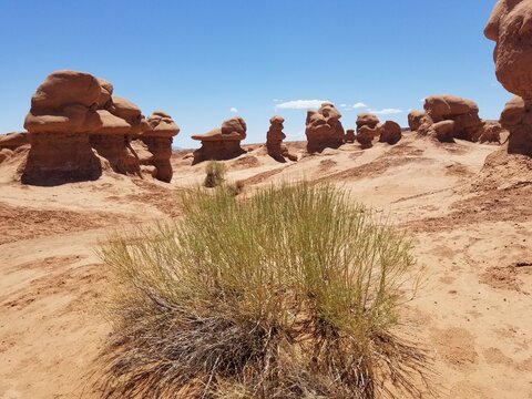 Strange Sandstone and Mud Rock Formations of Goblin Valley Utah