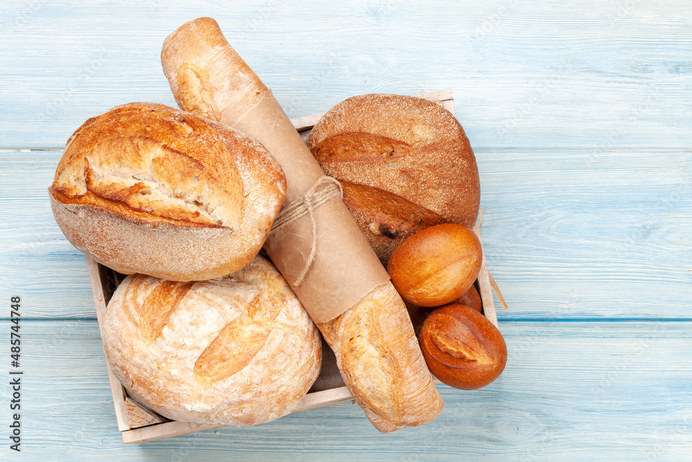 Wall mural Various types of bread