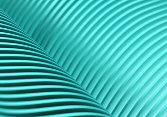 Turquoise geometric background. Abstract background for your advertising. Background with curly lines. Turquoise pattern. Abstract geometric texture. Texture parallel lines. 3d image.