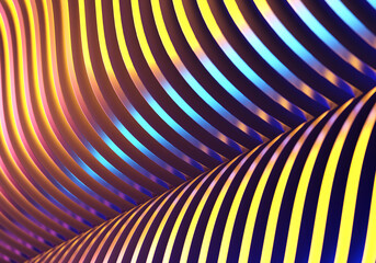 Background gradient. Textures graphic bright. Colorful background with lines. Blue and yellow pattern graphic. Three-dimensional background gradient. Abstract wallpaper for your design. 3d rendering.