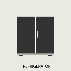 Refrigerator vector icon illustration sign