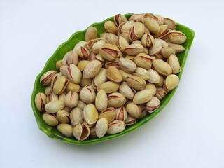 pistachio nuts in a plate 