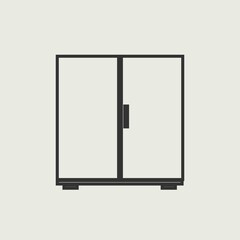Refrigerator vector icon illustration sign