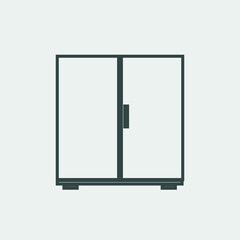 Refrigerator vector icon illustration sign