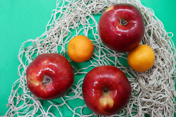 Fruits in a mesh bag