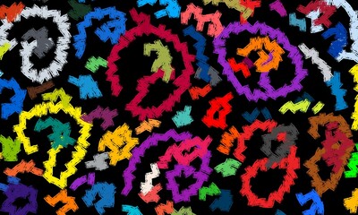 Colorful on black background abstract colorful illustration