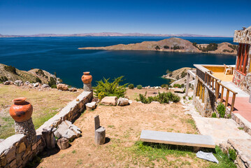 House in Yumani Village, Isla del Sol (Island of the Sun), Lake Titicaca, Bolivia, South America