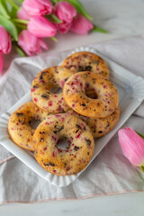 sweet berry chocolate donuts
