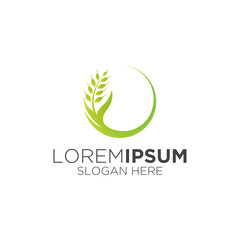 agriculture wheat logo