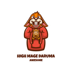 Illustration vector graphic of High mage Daruma, good for Logo design