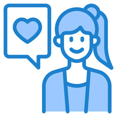 woman blue style icon